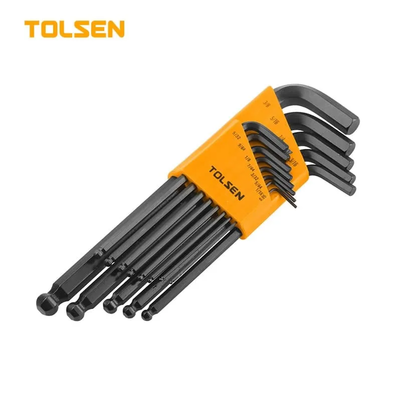 13PCS BALL POINT LONG ARM HEX KEY SET (INCH)