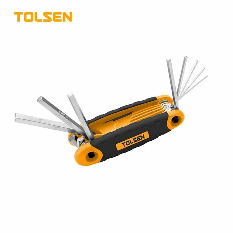 9PCS FOLDING HEX KEY SET (INCH)