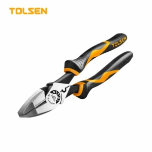 HIGH LEVERAGE LINEMAN’S PLIERS WITH FISH TAPE PULLER AND CRIMPER (INDUSTRIAL)