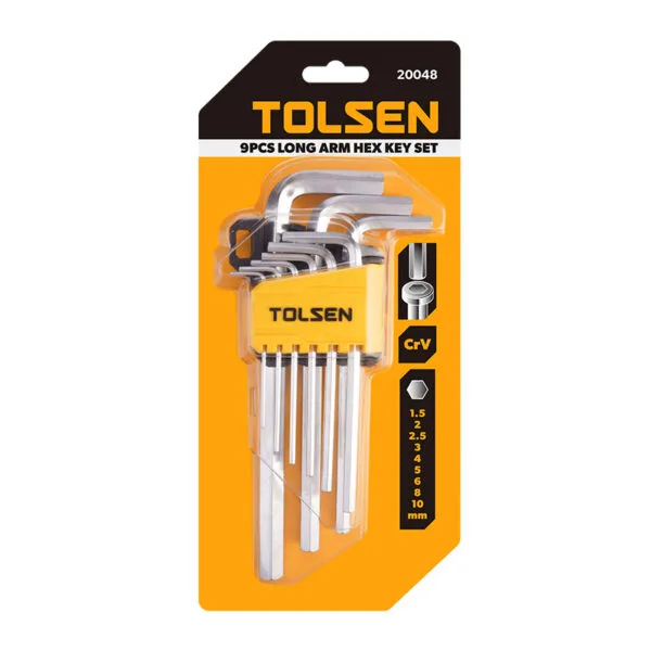 9PCS LONG ARM HEX KEY SET - Image 3