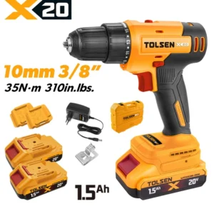 20V X20 Cordless 3/8″ Drill, 35 N·m (2×1.5Ah)