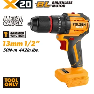 20V X20 Compact Brushless Cordless 1/2″ Hammer Drill, 50 N·m (Tool Only)