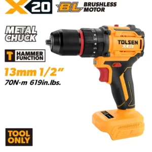 20V X20 Compact Brushless Cordless 1/2″ Hammer Drill, 70 N·m (Tool Only)